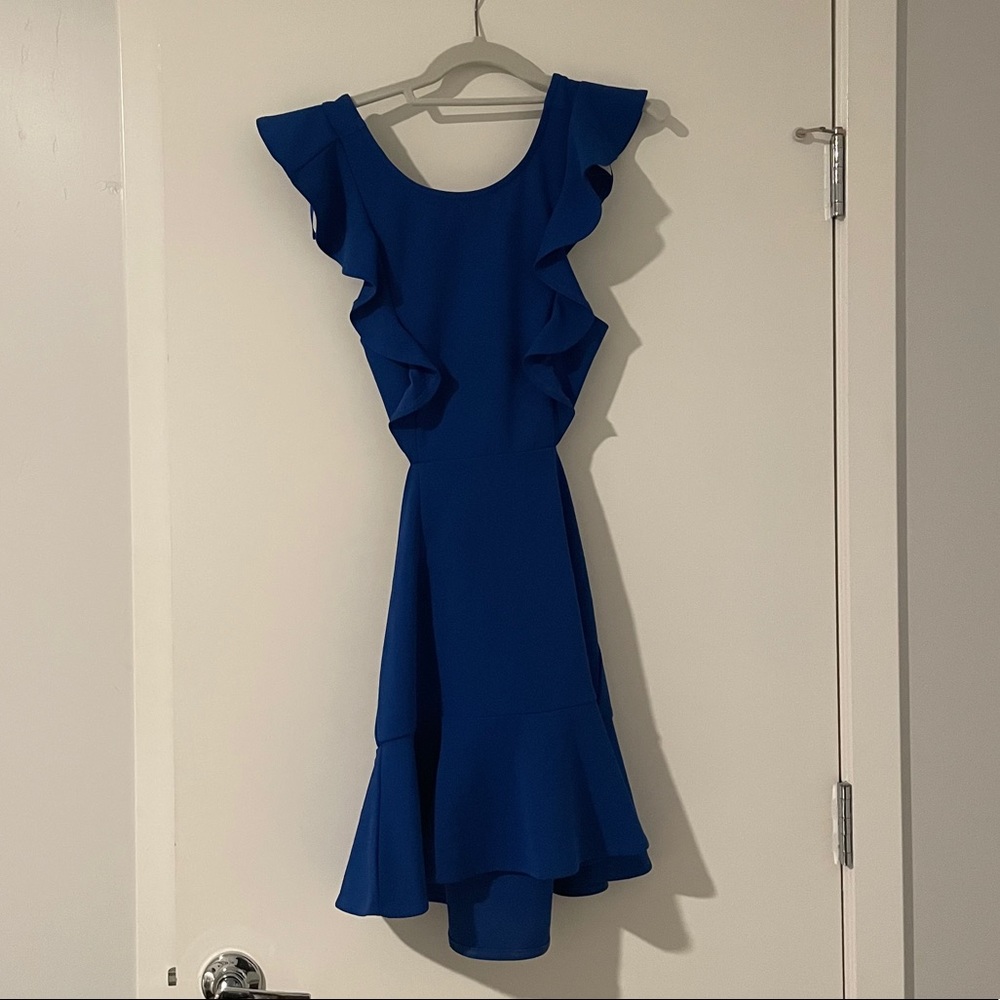 cobalt blue mini dress